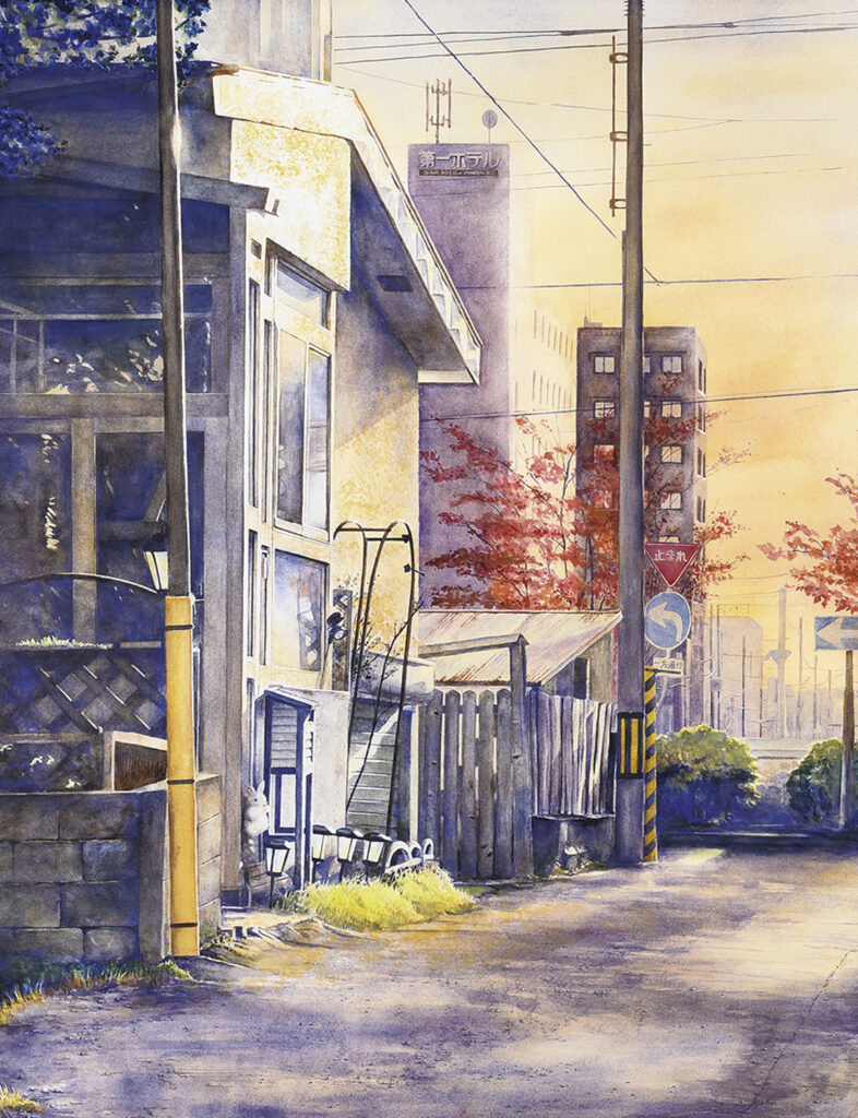 帰り道の夕景